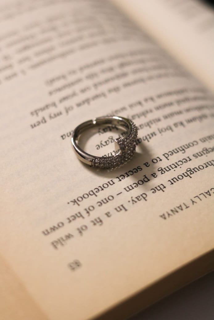 Aurora Gold Ring with Sparkling Stones