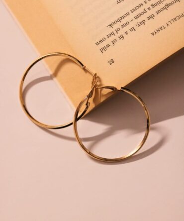 Elegant gold hoop earrings with timeless modern charm