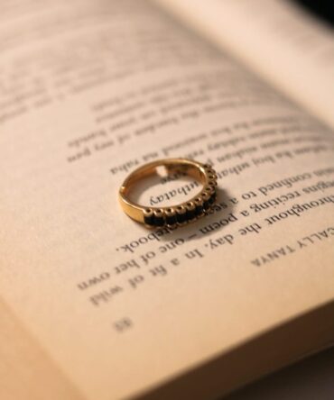 Mystique Gold Ring with Black Stones