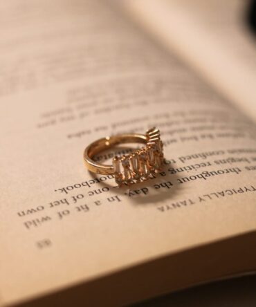 Radiant Gold Ring with Sparkling Stones