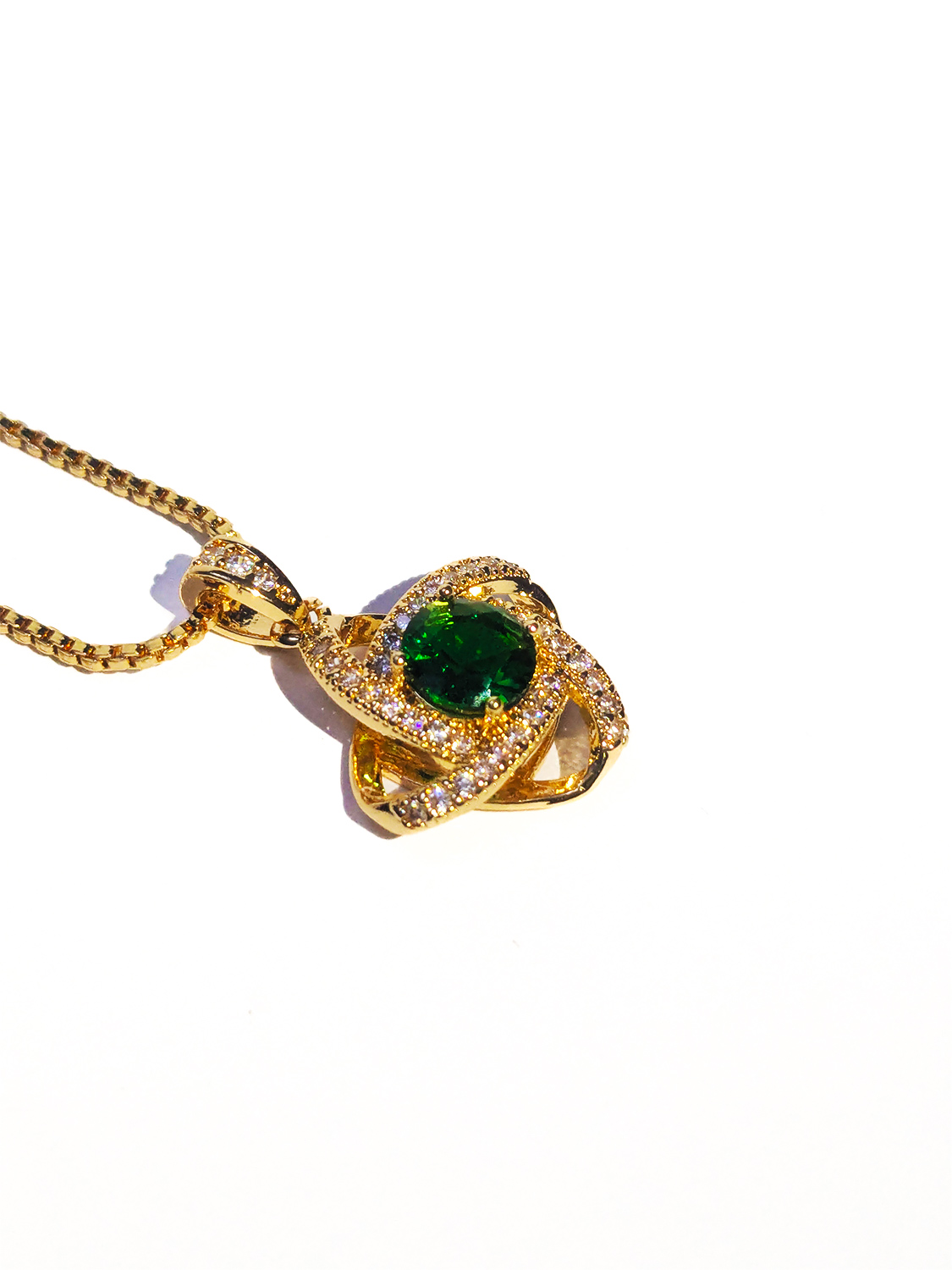 Deep green sparkle, tarnish-free luxury - Image 2