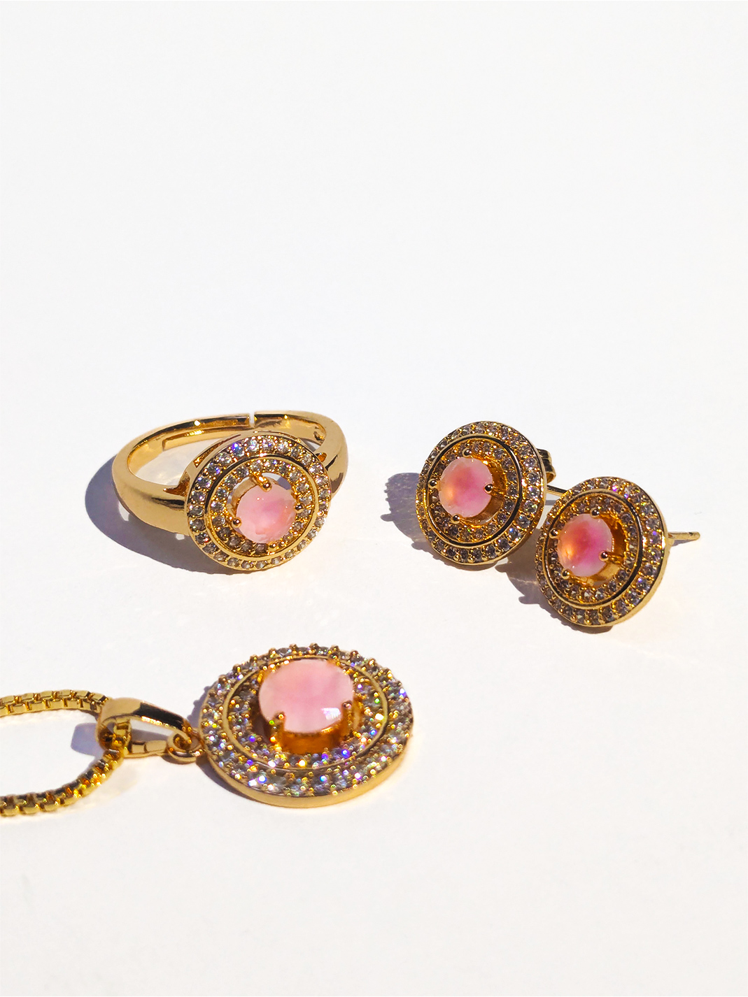 Stainless steel strength, delicate pink charm