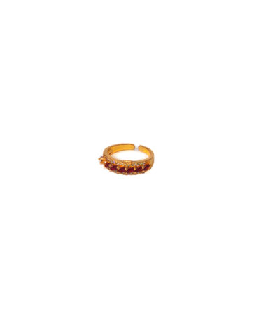 Royal Crimson Marquise Eternity Adjustable Ring